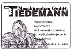 Maschinenbau Tiedemann GmbH | D-23570 Lübeck